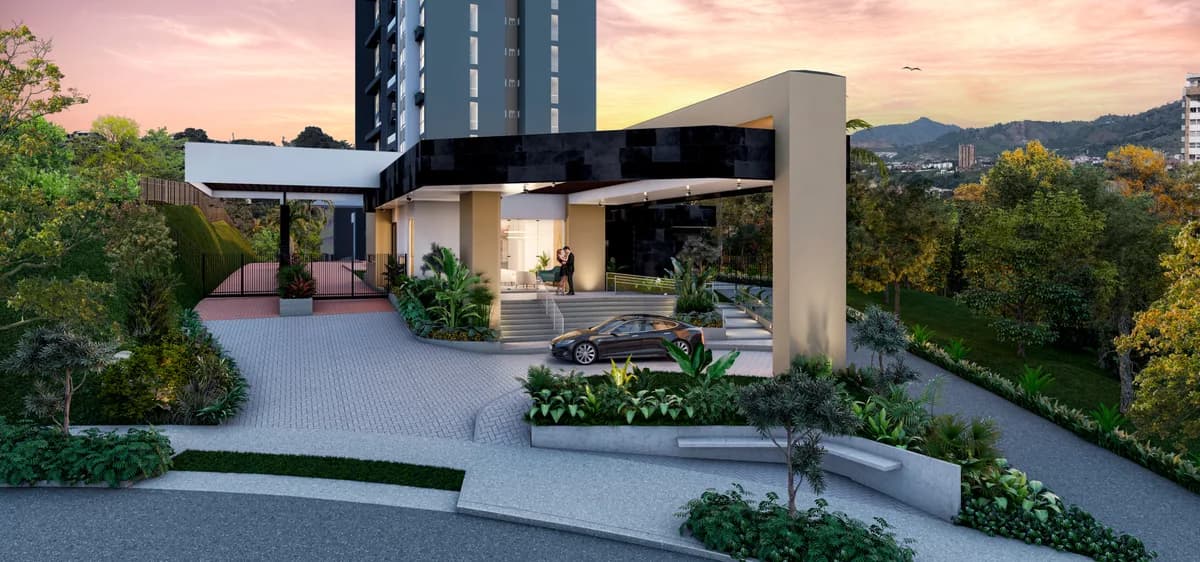 Render del proyecto Hacienda Caánan Aptos en Pereira